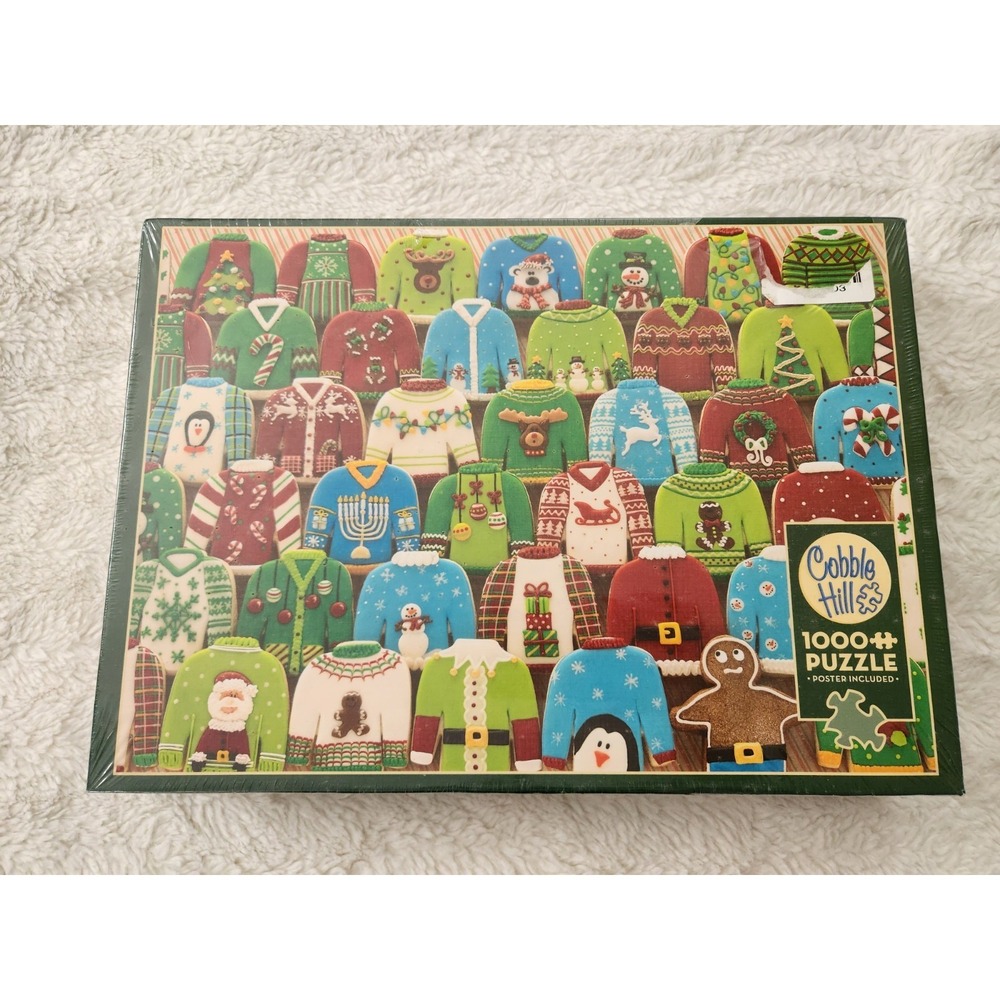 Cobble Hill Ugly Xmas Sweaters 1000‎ Piece Jigsaw Puzzle New Sealed